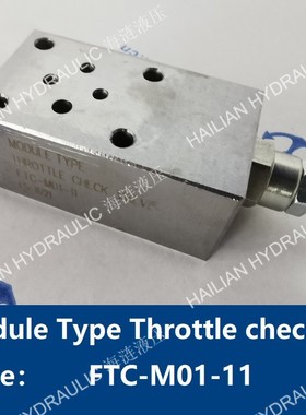 Module Type Throttle check valve FTC-M01-11东机美单向阀船用