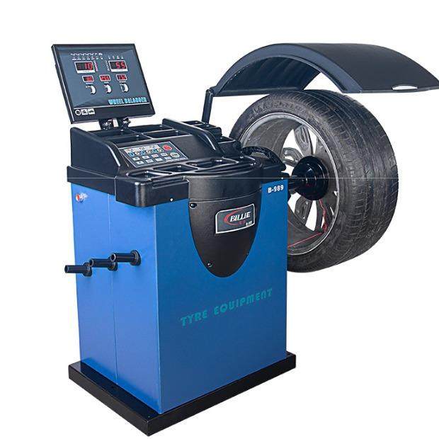 全自动汽车轮胎平衡机小型汽车轮胎平衡机B989联轴器精准平衡