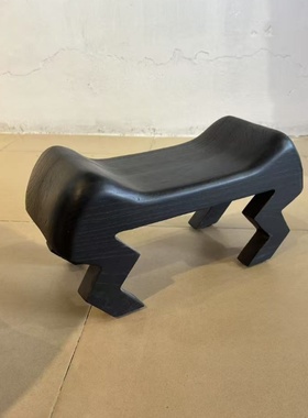 Hinice原创设计创意矮凳日式侘寂风实木民宿家用换鞋凳个性板凳子