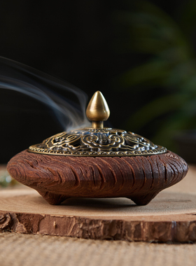 Hinice侘寂风香炉沉香熏香炉家用室内盘香炉香薰炉子檀香盘香盘托