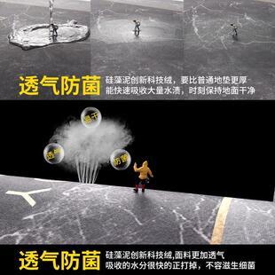 卫生间浴室防滑地垫家用厕所吸水速干脚垫洗手间软硅藻泥加厚垫子