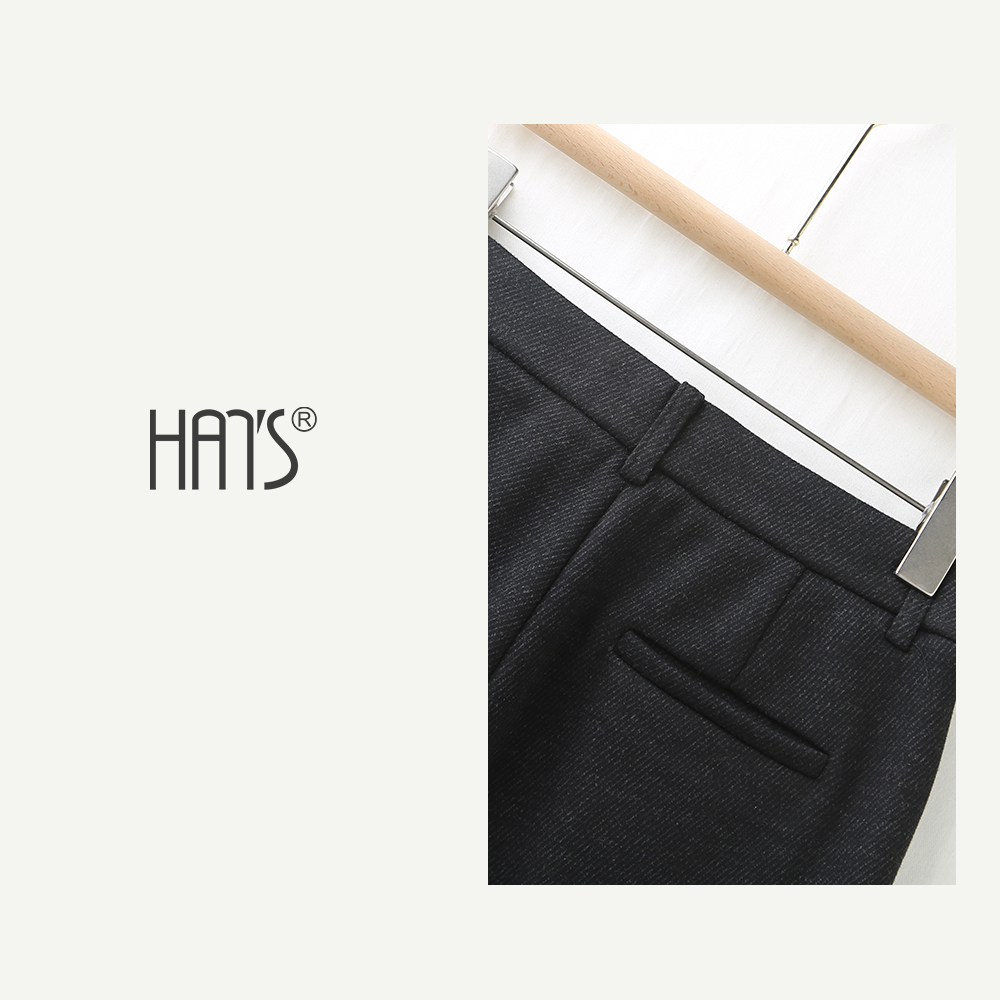 韩氏伊人高端毛呢窄版阔腿裤女2025秋冬季新款加绒加厚呢子直筒裤