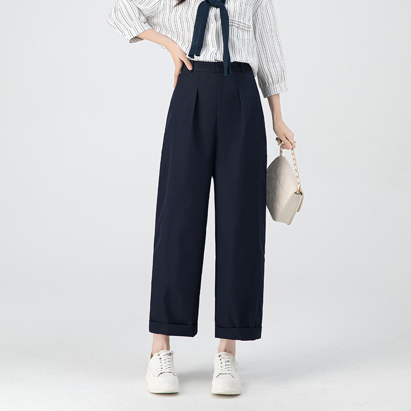 韩氏伊人阔腿裤女春季2026新款高腰显瘦休闲裤小个子宽松直筒裤子