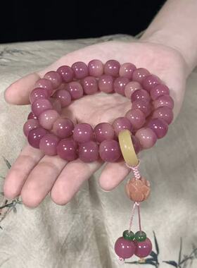 乌梅子酱双圈女款文玩佛珠手链