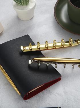 【可单独使用金属背板夹】A7活页夹6环可拆卸活页本笔记本装订夹