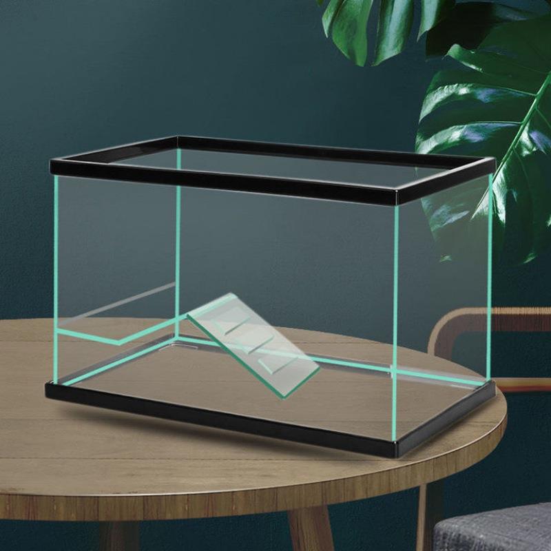 养龟专用缸乌龟带晒台别墅玻璃龟缸生态饲养箱养乌龟家用大型鱼缸