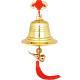 铜铃铛风铃挂饰铃铛挂件铜钟门饰摆件五黄二黑挂门家居装 饰品大号