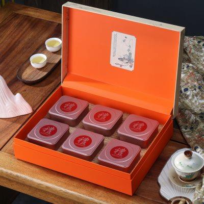 新款高档茶叶空礼盒铁观音专版空包装盒马口铁盒一斤装泡袋茶空盒