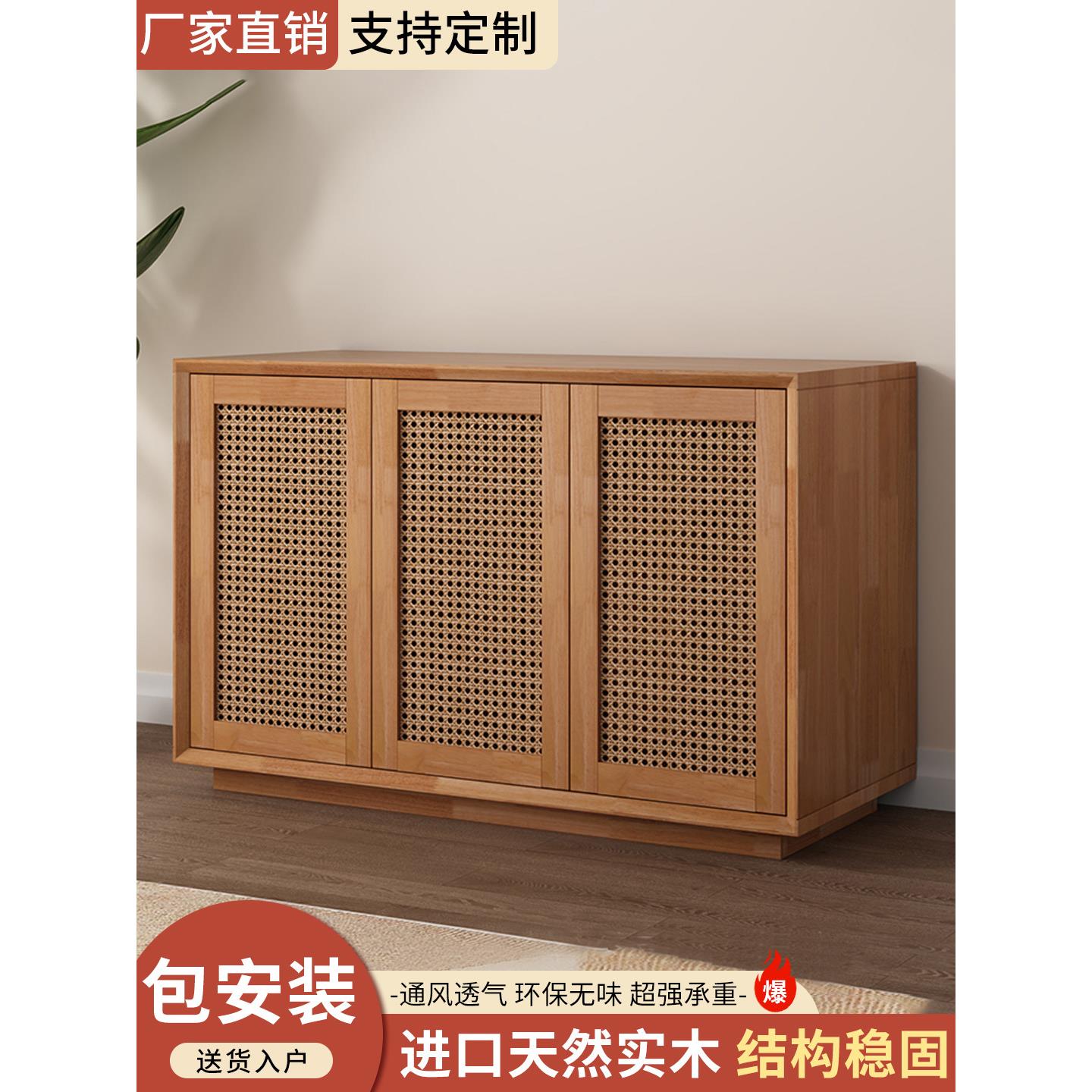 实木鱼缸底座柜藤超级承重底座定制储物柜客厅隔断水族鱼缸架子