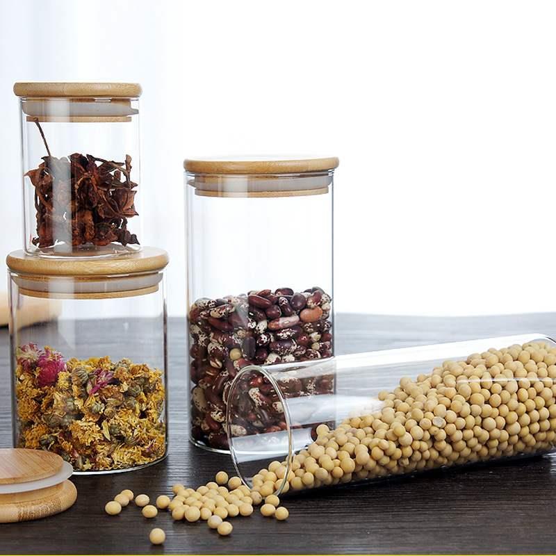 现货玻璃密封罐花茶罐玻璃罐子储物罐厨房收纳家居用品