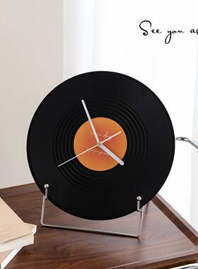 玄关装饰摆饰北欧覆古高级感ins风黑胶唱片创意小众简约客厅桌面