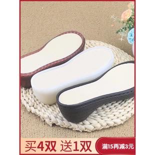 底居家 手工钩鞋 鞋 底夏季 透气防踢防滑耐磨牛筋底女士立跟坡跟凉鞋