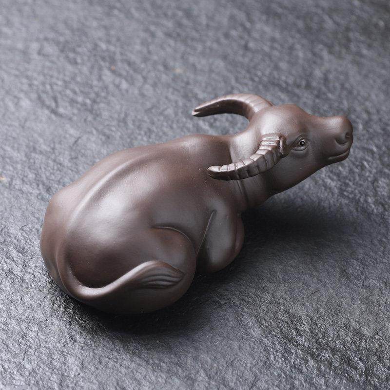 紫砂水牛茶宠摆件牛转乾坤茶玩招财生肖牛精品茶桌宝陶瓷风水可养,餐饮具,茶宠摆件,淘宝优惠券,粉丝福利购,淘宝优惠卷