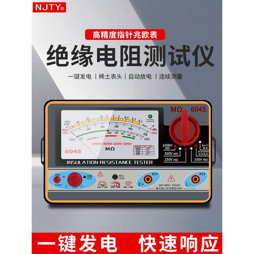 天宇绝缘电阻测试仪TY6045兆欧表500v1000智能检测仪电工自动摇表