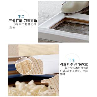 客厅实木照片墙现代挂墙组合创意相框墙画框简约企业文化墙装饰