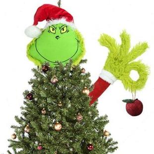 創(chuàng)意卡通圣誕樹頂裝 decoration xmas 飾拉絨布樹頂星老人雪人枹樹
