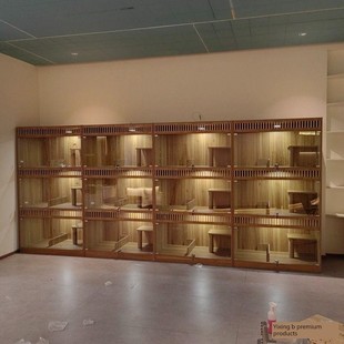 宠物店展示柜定制实木猫别墅寄养笼饲养柜家庭猫狗窝综合笼