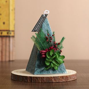 圣诞节家居装饰蜡烛圣诞节桌面装饰品可点燃香薰无味蜡烛干花