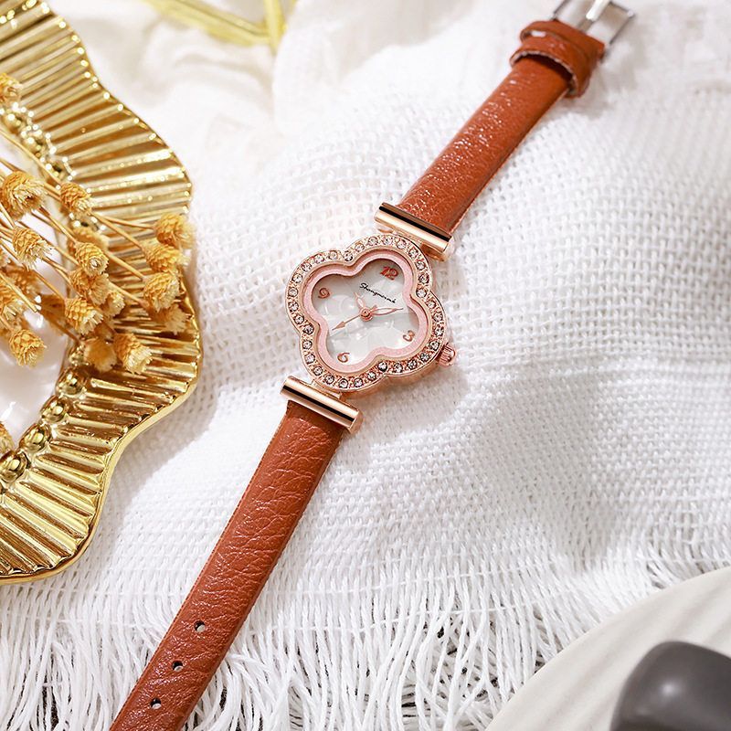 尚美新款幸运四叶草网红腕表小众