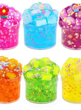 2023新款史莱姆slime kit 水晶泥牛头胶彩泥解压玩具60ml套装