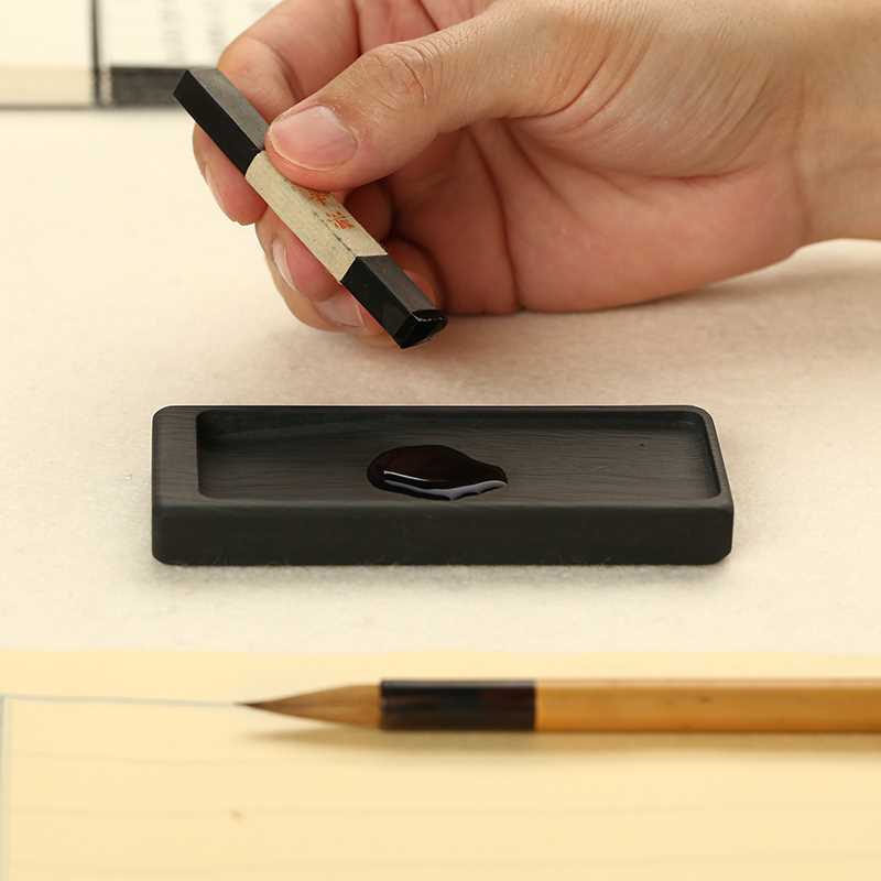 汉墨罗纹小砚 方形4寸罗纹淌池砚台 江西玉山原石罗纹砚台砚池 学