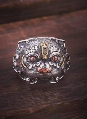 -Chen Rui Jewelry Retro Year Beast Mascot Ring New Fashion D