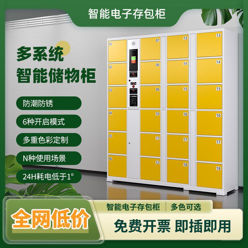 好货超市电子存包柜智能人脸识别指纹手机扫码快递柜寄存柜收纳储