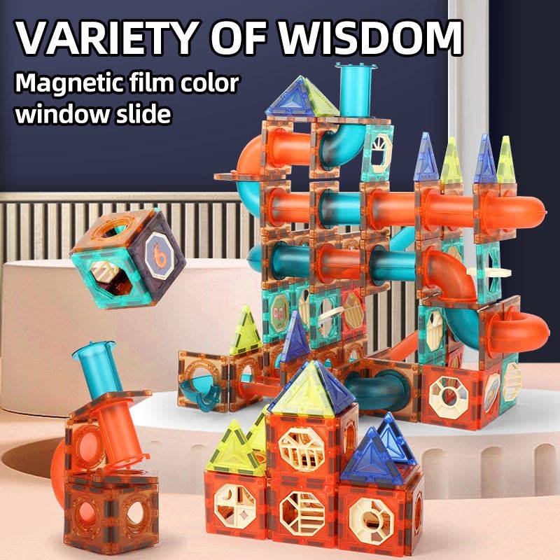 Magnetic Sheet Building Block Designer Magnet Maze Race Run