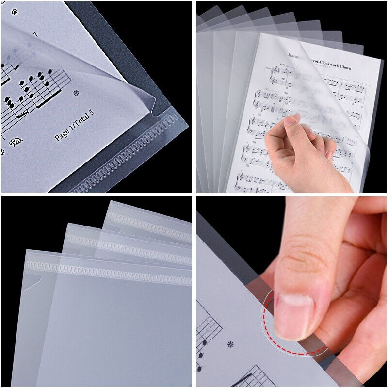 国为【加厚】50只A4L型文件套透明单片夹加厚二页式资料文件快递