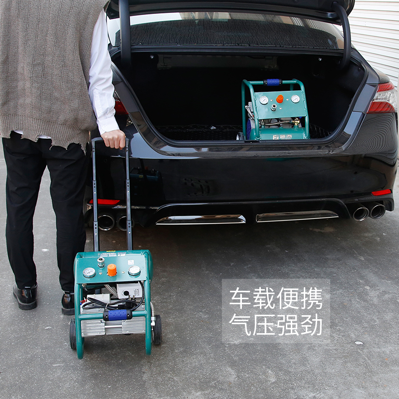 促可携式空压机无油高压家用喷漆空气压缩机220v木工小型静音气泵