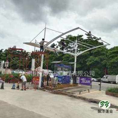 极速新促张拉膜结构防雨岗亭景观厂促工程出入遮阳雨棚钢收站帐篷