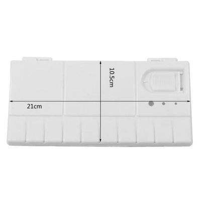 White Plastic Paint Palette Box Watercolor Tray With 25 Grid