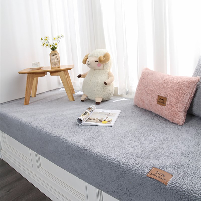 主卧飘窗垫定做毛绒飘窗毯坐垫阳台垫子毯公主房间网红装饰窗台垫