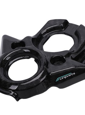 FUNPARTS适用虬龙轻蜂摩托车改装件越野电动车真碳纤维中控装饰盖