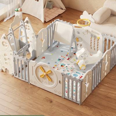 宝宝围栏婴儿防护栏室内家用爬行垫儿童游戏围栏地上学步折叠栅z.