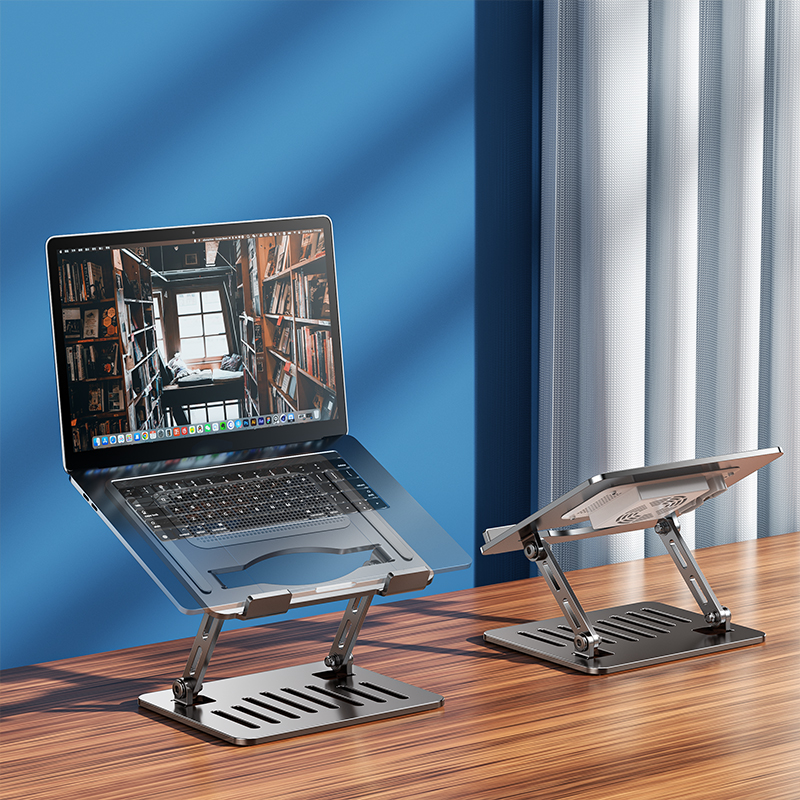 电脑悬浮支架三折增高架笔记本托架桌面散热器悬空增高架折叠可携