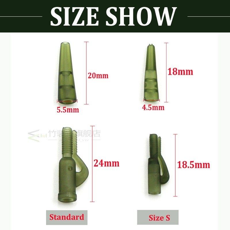 20Set40PCS Carp Fishing Accessories Tail Rubber Cones Lead