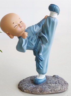 少林小和尚摆件少林功夫小子少林寺旅游纪念品送国际友人文创礼品