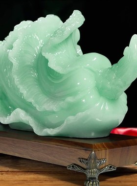 l玉石大白菜摆件乔迁新居店铺开礼品公客厅办室电业酒视柜家居装