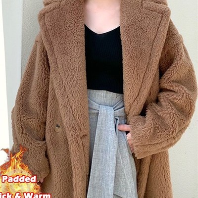 Luck A Women Winter Longer Faux Fur Warm Coat Long Sleeve Fe