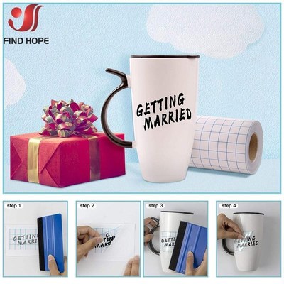 AdheSiVe Vinyl TRAnSfer PAPER TAPe SeT/Roll CleAR w/Blue A