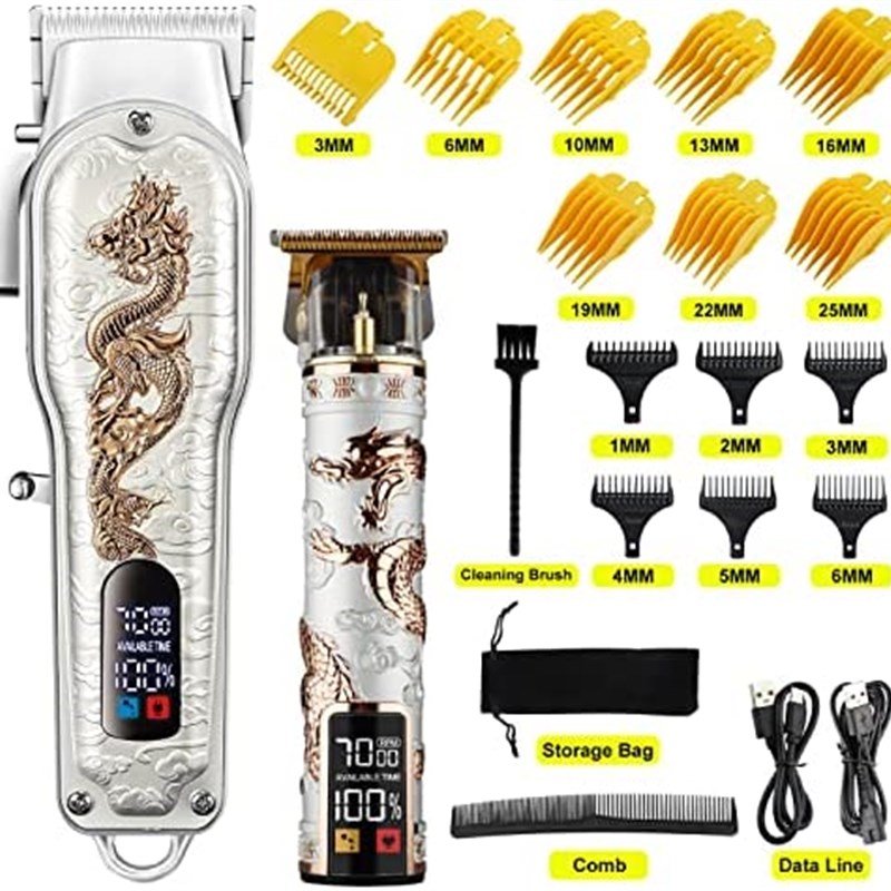 HIENA PRO Hair Clippers for Men T-Blade Trimmer Set  Men Pro