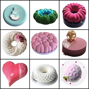 DIY Art Cake Form Love Heart Mousse Dessert Mould 3D Silicon