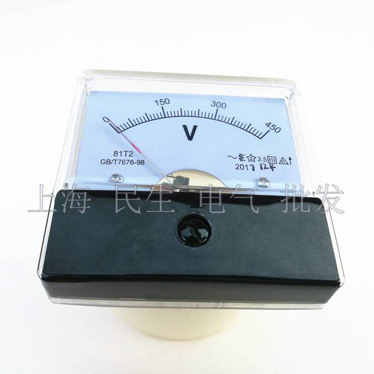 。81T2精度2.5指针机械表头交电流电压表25A 30A 50A 450V 钻孔5