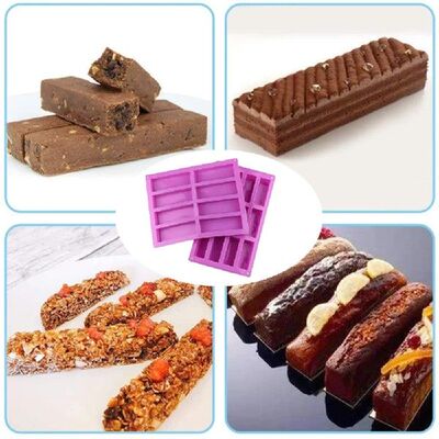 极速12 Cells Rectangular Silicone Molds Soft Cake Baking Mol