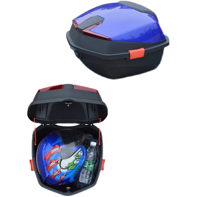 摩托车后备箱通用大号尾箱加厚电动车踏板车后背工具箱电瓶车尾箱