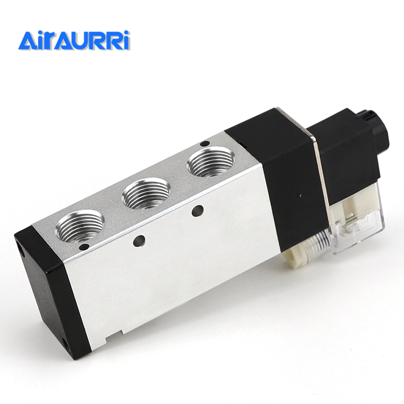 4V410-15电磁阀DC24V A220 2位5通电磁电控换向阀