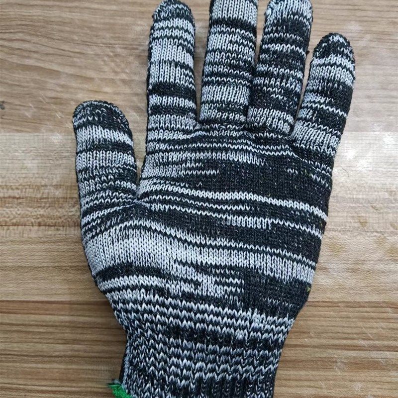 手套劳保【700黑灰加厚】耐油耐磨防滑透气棉纱工厂劳动工地干活,居家日用,手部防护用品,淘宝优惠券,粉丝福利购,淘宝优惠卷
