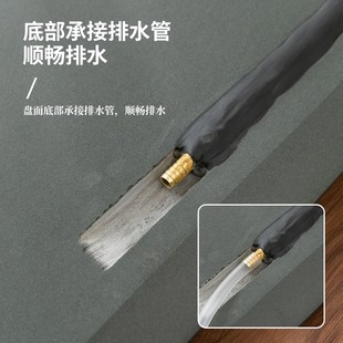 天罗绿石茶盘乌金石镶嵌国画石茶台家用办公轻奢高端2024