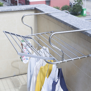 窗外晾衣架阳台晾晒神器窗户折叠暖气片室外伸缩置物架窗台晒鞋架